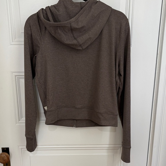 Vuori Zip-Up Hooded Sweatshirt, chia heather, Size L - Picture 7 of 8